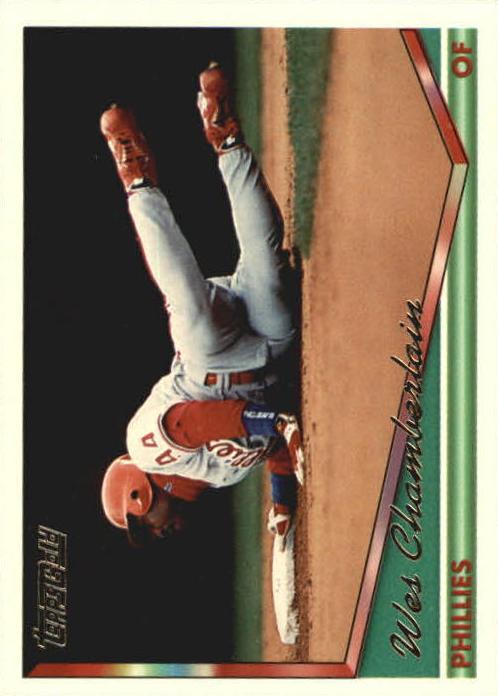 1994 Topps Baseball Gold Wes Chamberlain #419