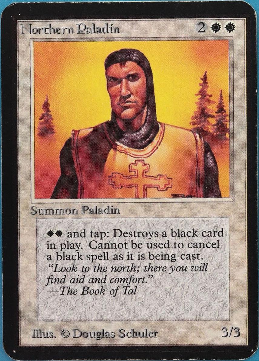 1993 Magic The Gathering Alpha Northern Paladin #NNO PSA 5