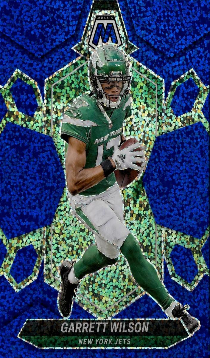 2024 Panini Mosaic Football Blue Sparkle Garrett Wilson #171