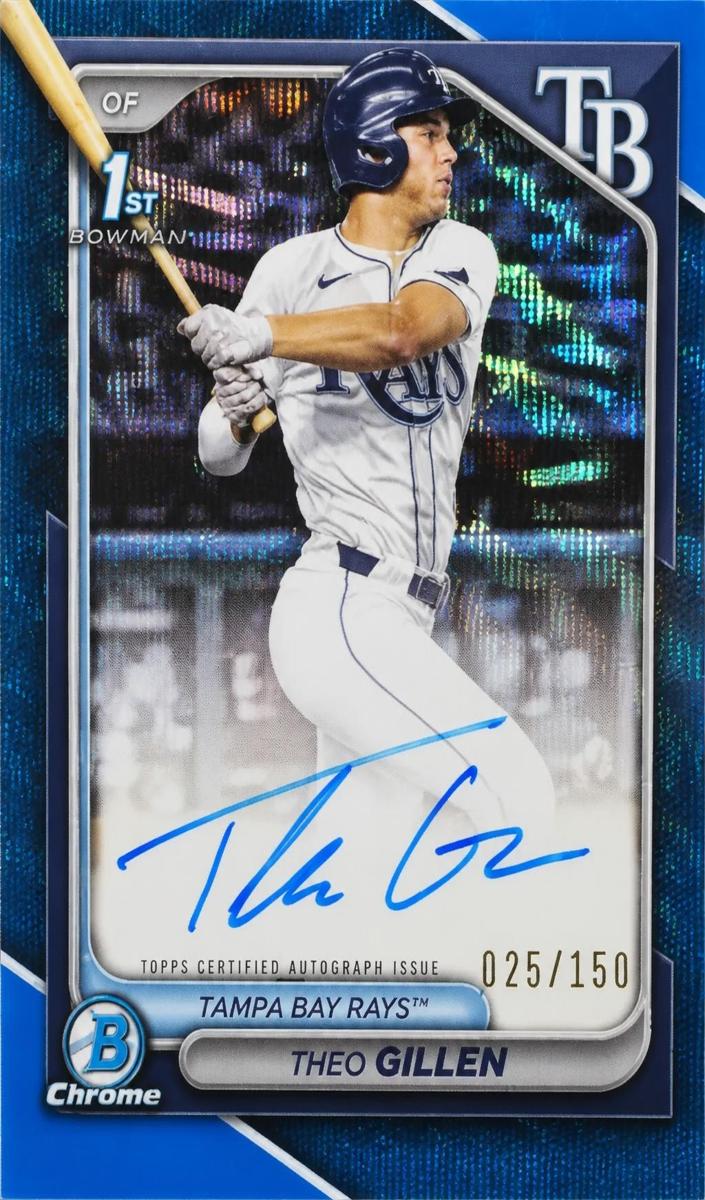 2024 Bowman Draft Chrome Baseball Blue Wave Refractor Theo Gillen #CPA-TG