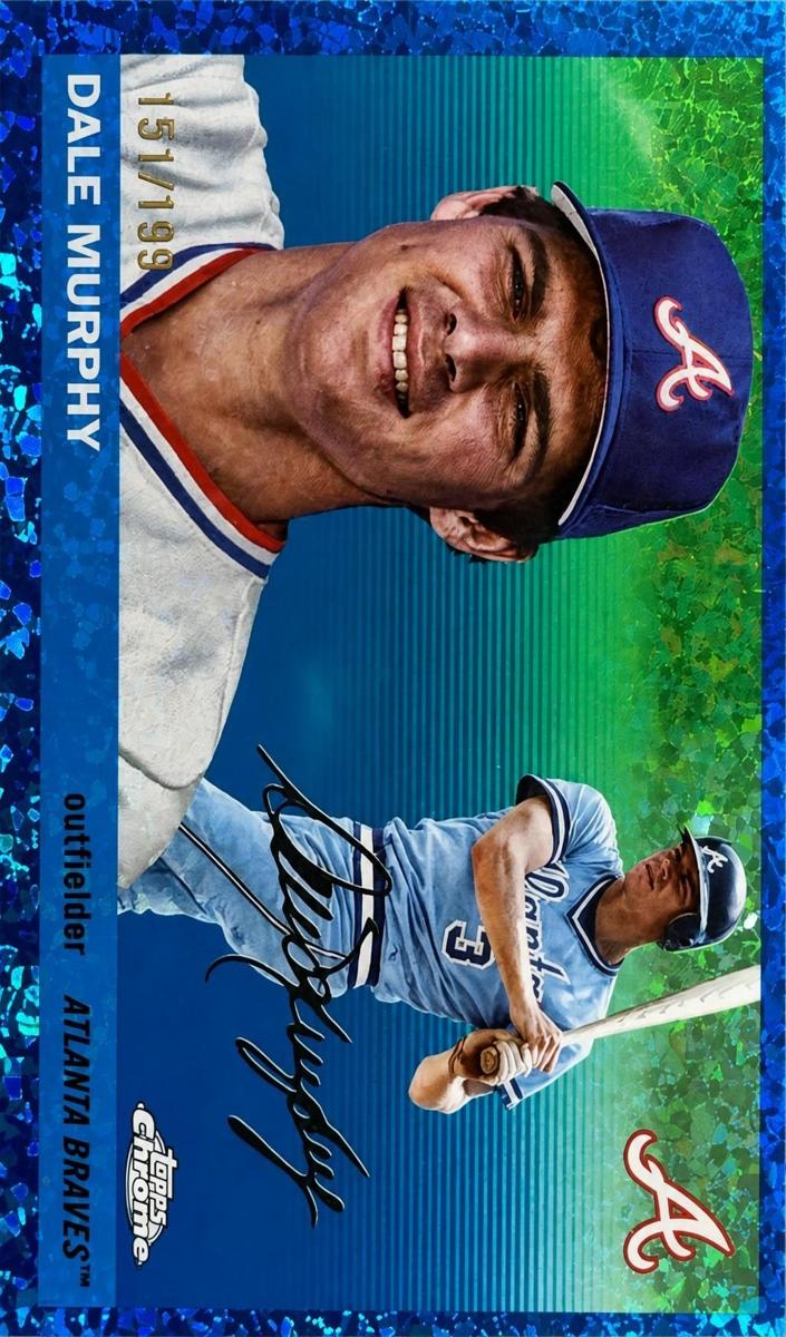 2025 Topps Chrome Platinum Baseball Blue Mini-Diamond Refractor Dale Murphy #363