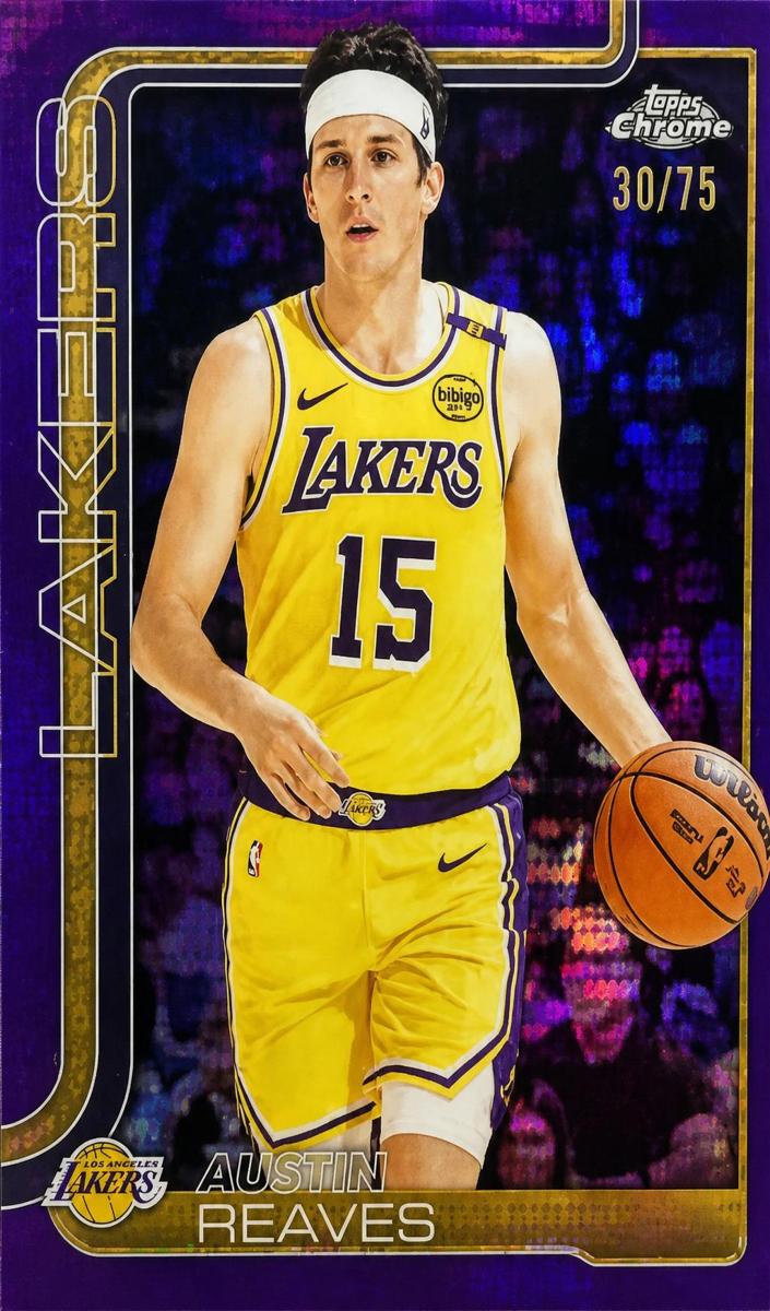 2025 Topps Chrome Basketball Pulsar Purple Refractor Austin Reaves #126 PSA 10