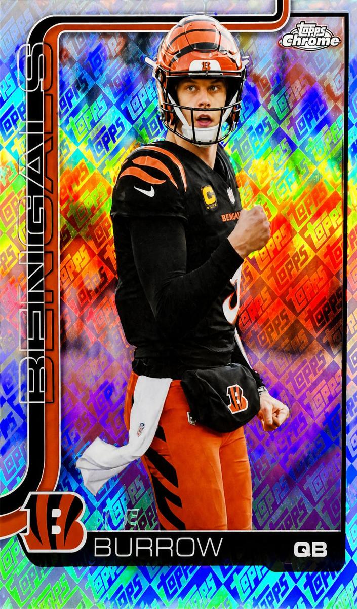 2025 Topps Chrome Football Topps Logo Refractor Joe Burrow #61