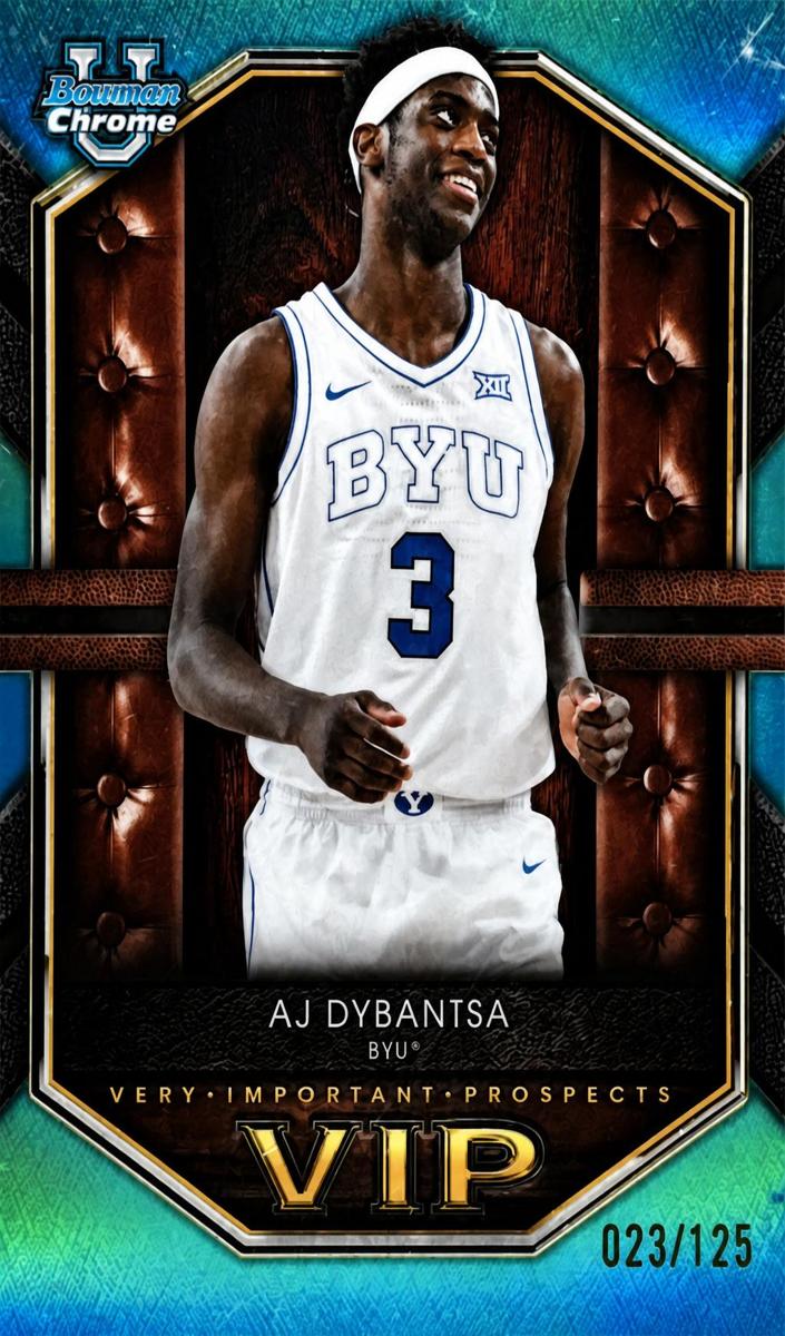 2025 Bowman Basketball Aqua Refractor AJ Dybantsa #VIP-1