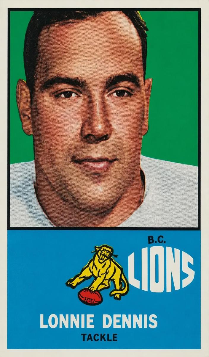 1964 Topps CFL Football Lonnie Dennis #9