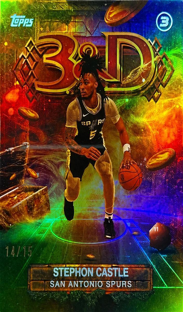 2025 Topps Three Basketball Stephon Castle #3D-30