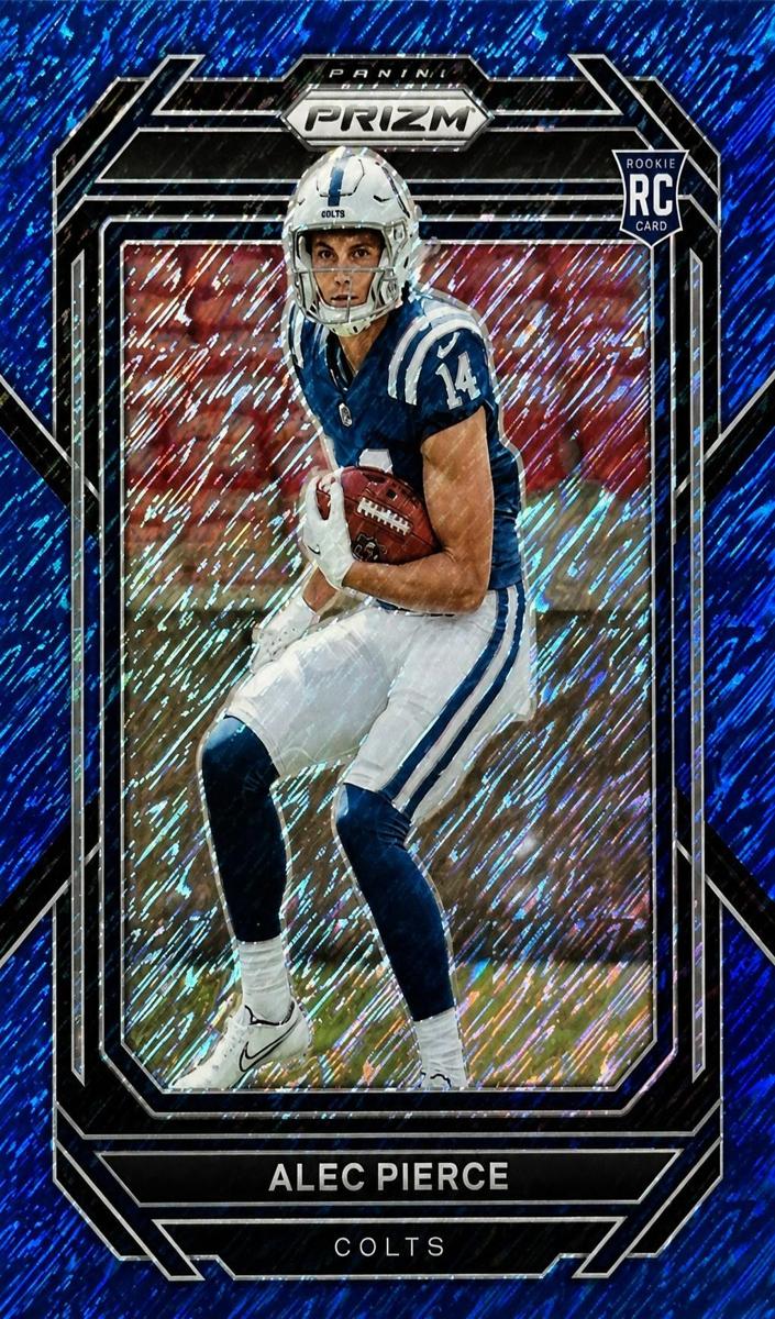 2022 Panini Prizm Football Blue Shimmer Alec Pierce #330