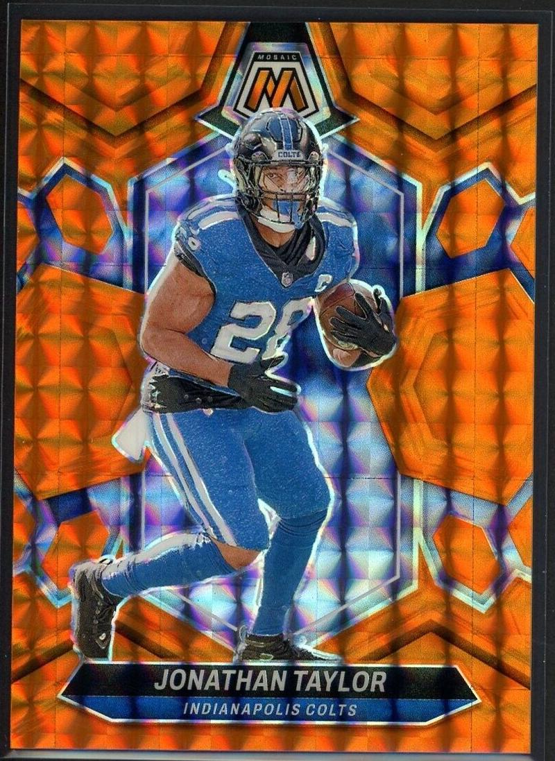 2024 Panini Mosaic Football Orange Jonathan Taylor #93 PSA 8.5