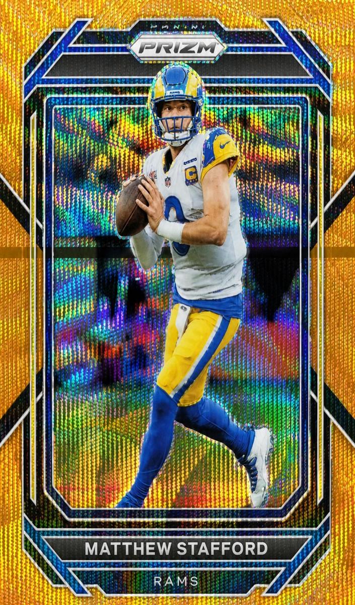 2022 Panini Prizm Football Orange Wave Matthew Stafford #159
