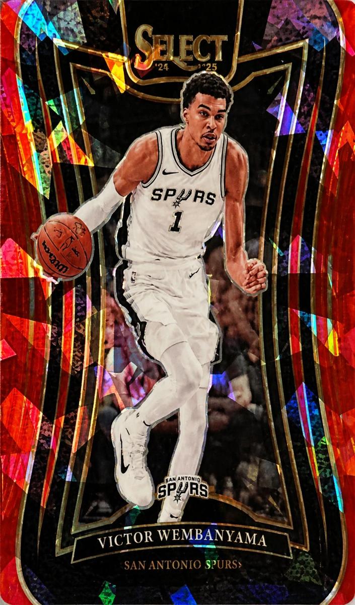 2024 Panini Select Basketball Red Cracked Ice Victor Wembanyama #309