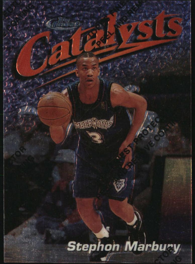 1997 Topps Finest Basketball Stephon Marbury #121 PSA 6.5