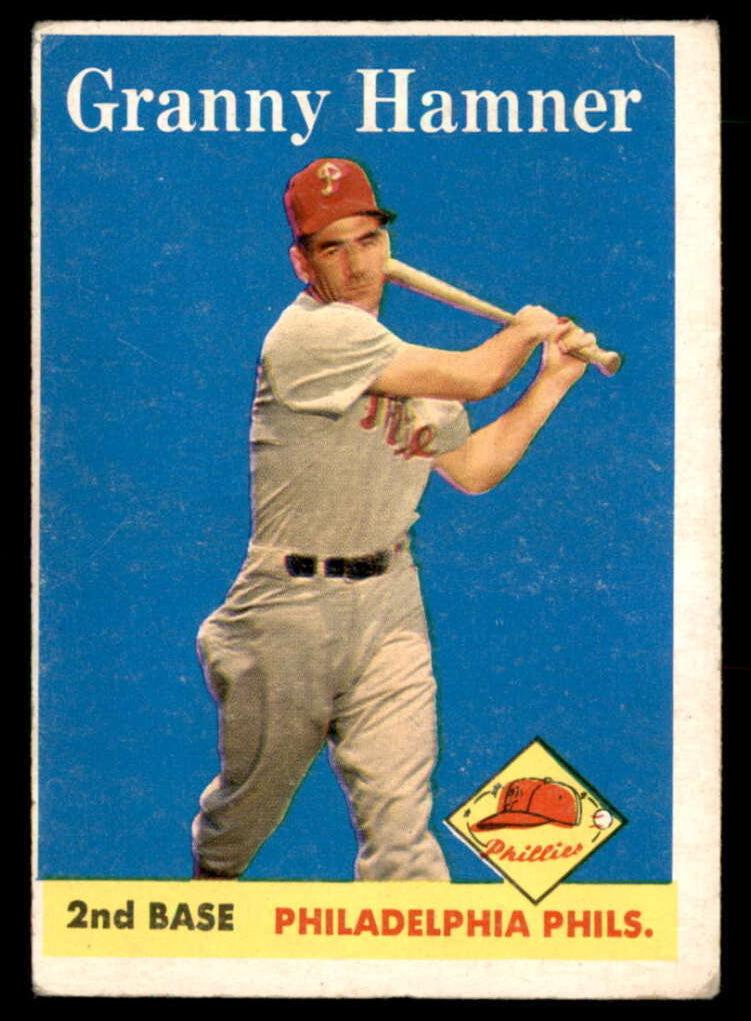 1958 Topps Baseball Granny Hamner #268 PSA 7