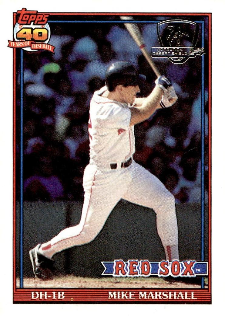 1991 Topps Baseball Mike Marshall #356 PSA 9