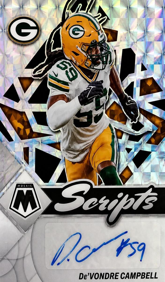 2022 Panini Mosaic Football De'Vondre Campbell #S-DC