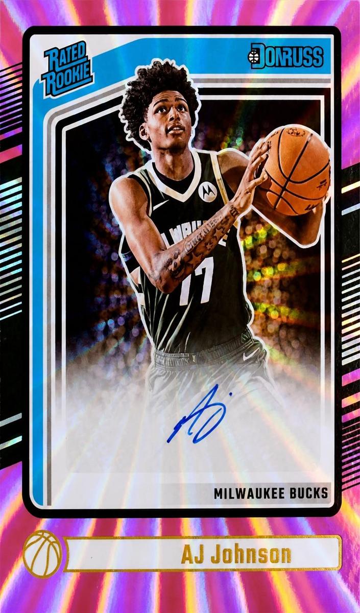 2024 Panini Donruss Basketball Holo Pink Laser AJ Johnson #265