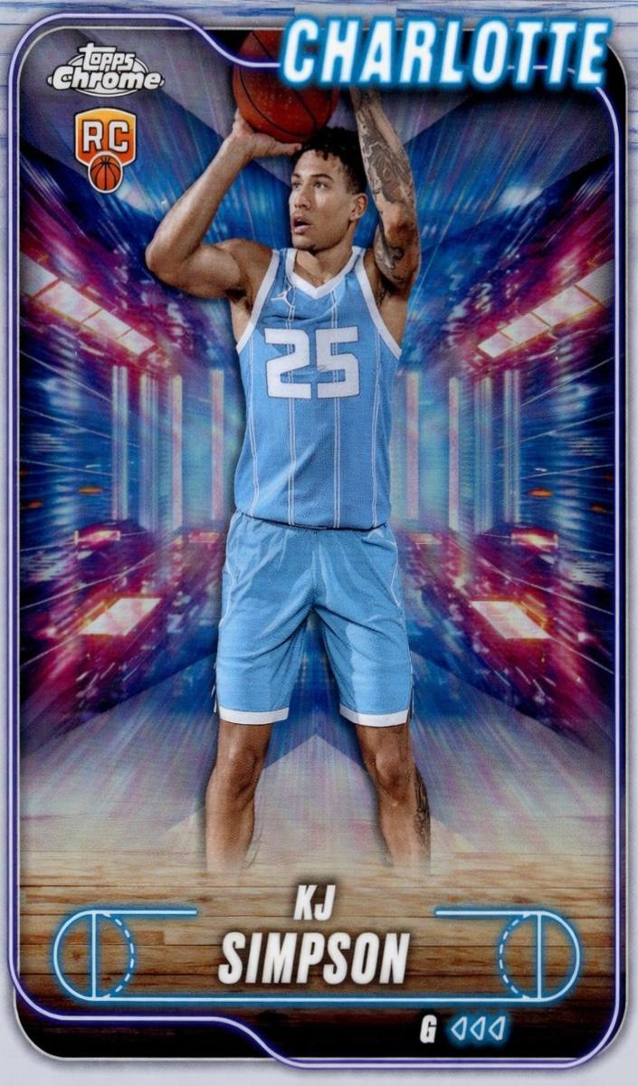 2024 Topps Chrome Basketball Refractor KJ Simpson #102