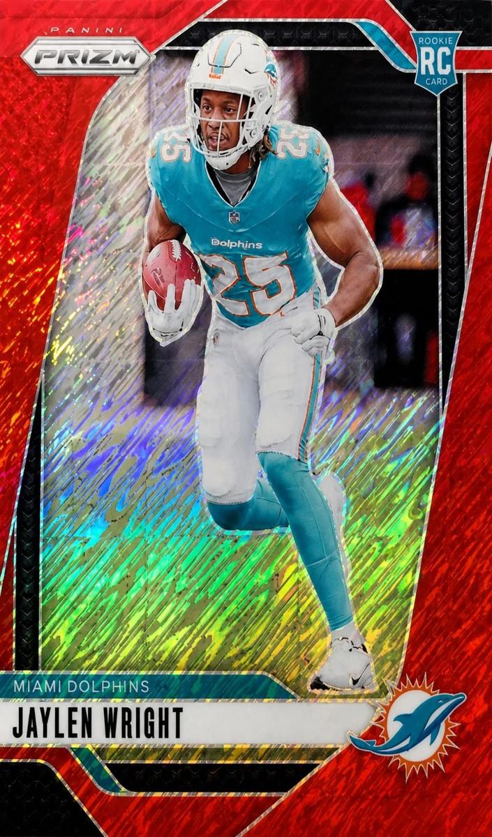 2024 Panini Prizm Football Red Shimmer Jaylen Wright #348 PSA 9