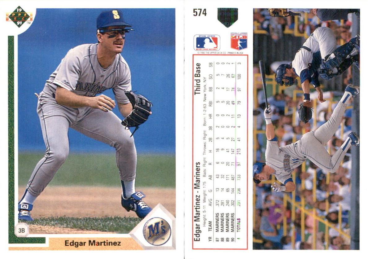 1991 Upper Deck Baseball Edgar Martinez #574
