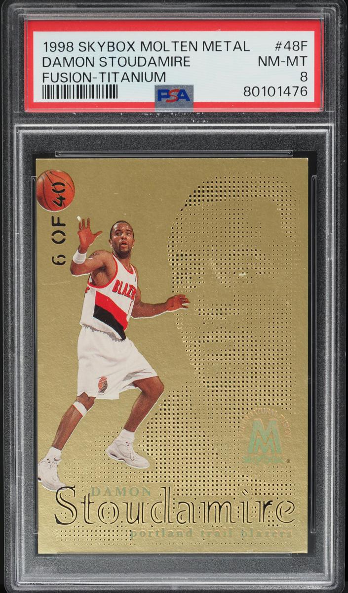 1998 Skybox Molten Metal Basketball Titanium Damon Stoudamire #48