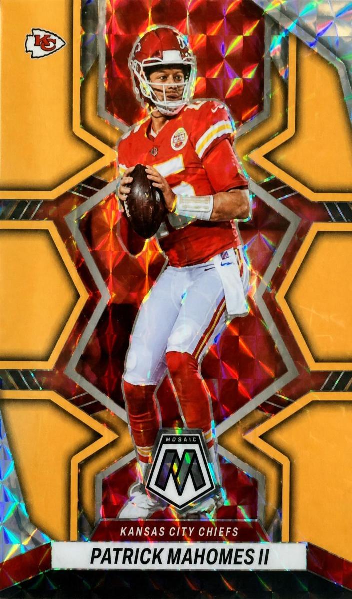 2022 Panini Mosaic Football Orange Fluorescent Patrick Mahomes II #94