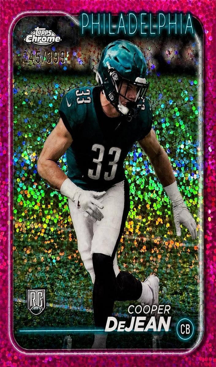 2024 Topps Chrome Football Magenta Speckle Refractor Cooper DeJean #232