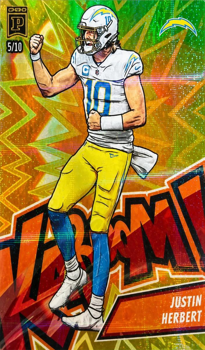 2023 Panini Absolute Football Gold Justin Herbert #K7