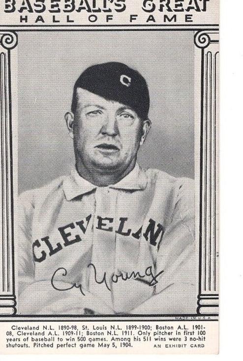 1948 Exhibits Baseball's Great Hall of Fame Baseballf Cy Young #NNO