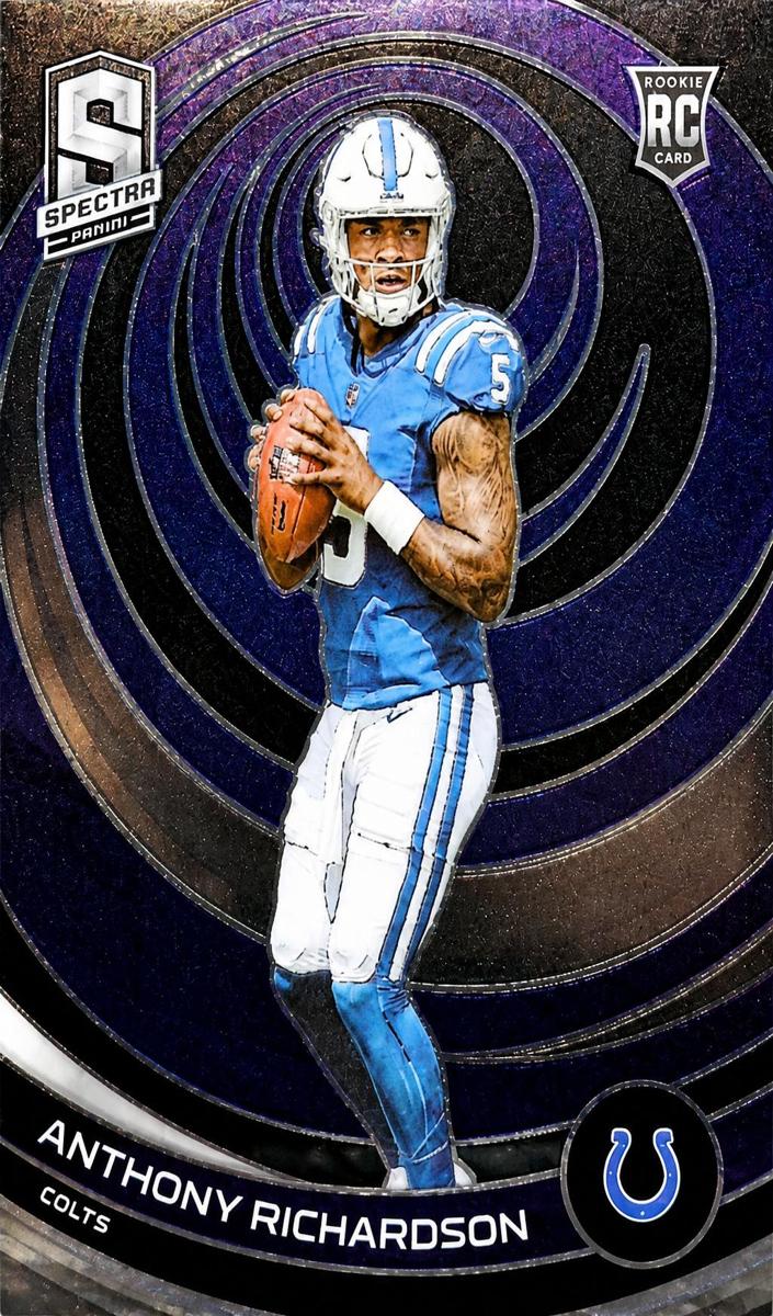 2023 Panini Spectra Football Neon Blue Die Cut Anthony Richardson #114 PSA 10