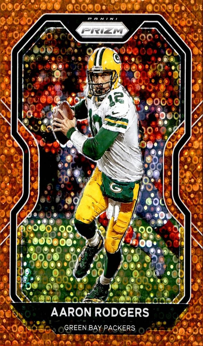 2020 Panini Prizm Football Disco Prizm Aaron Rodgers #206 PSA 9