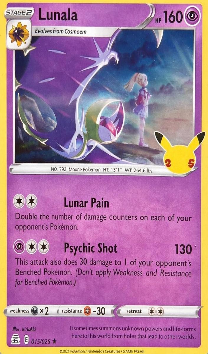 2021 Pokemon Celebrations Lunala #15 CGC 9
