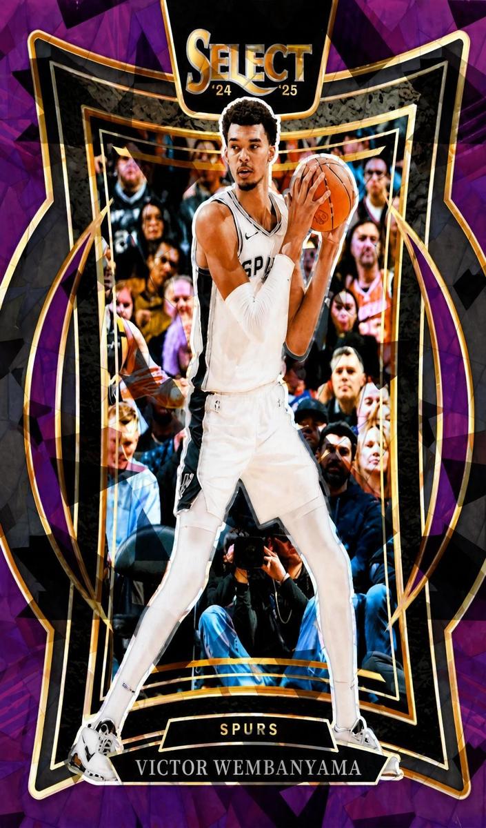 2024 Panini Select Basketball Purple Cracked Ice Victor Wembanyama #9