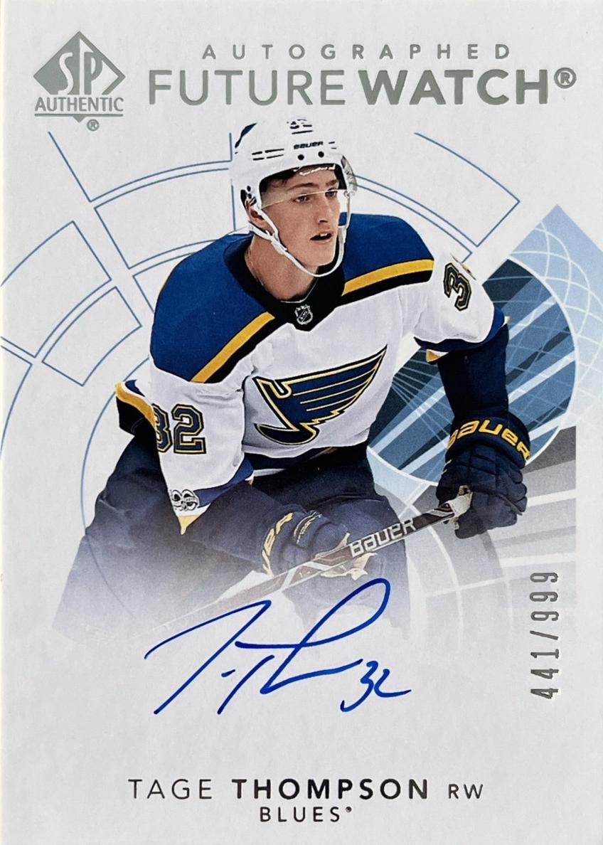 2017 SP Authentic Hockey Tage Thompson #169 PSA 10