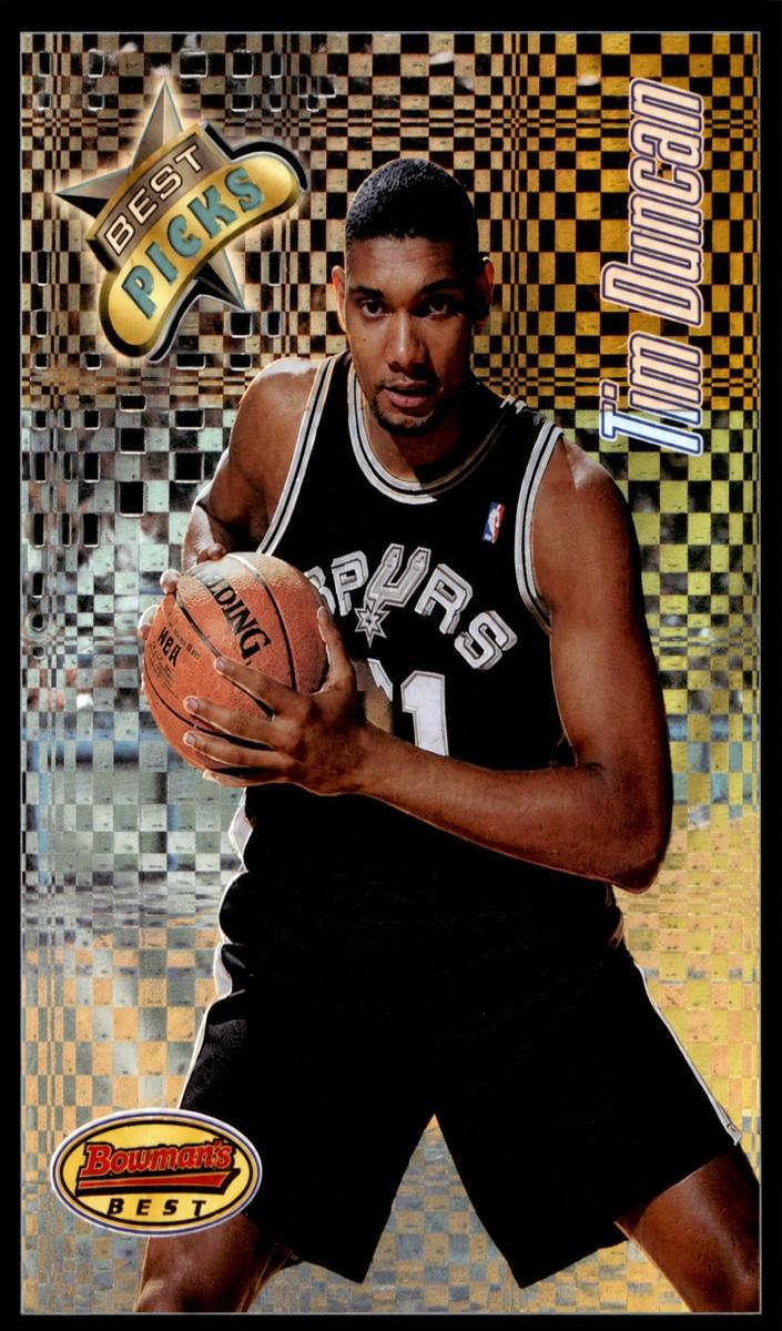 1997 Bowman's Best Basketball Refractor Tim Duncan #BP8 PSA 8.5