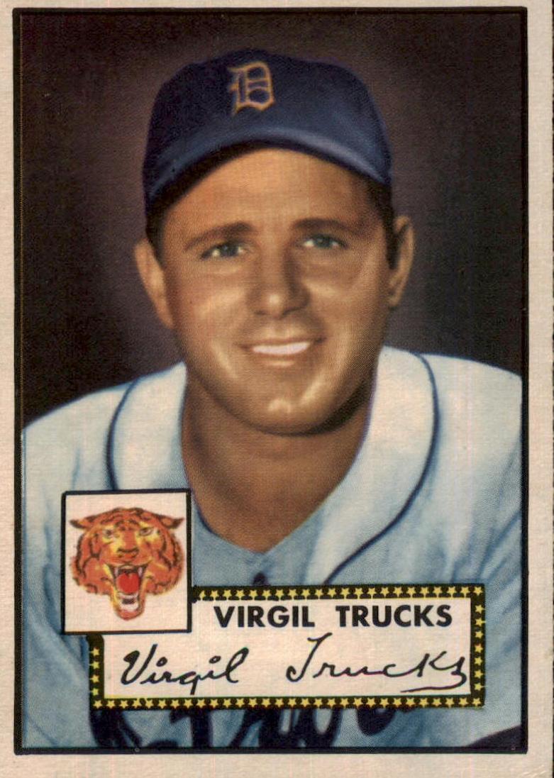 1952 Topps Baseball Virgil Trucks #262 PSA 5.5