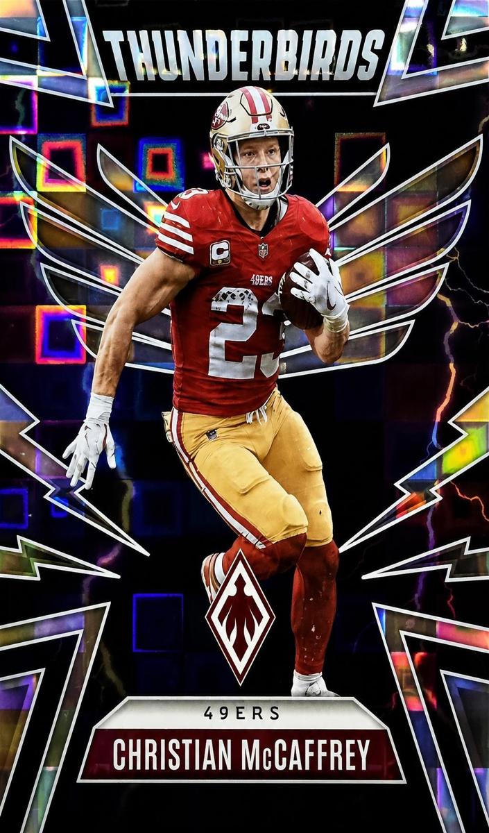 2025 Panini Phoenix Football Silver Pandora Christian McCaffrey #44