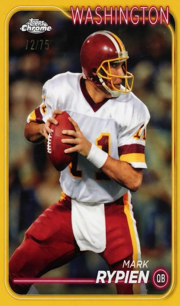 2024 Topps Chrome Football Yellow Refractor Mark Rypien #198