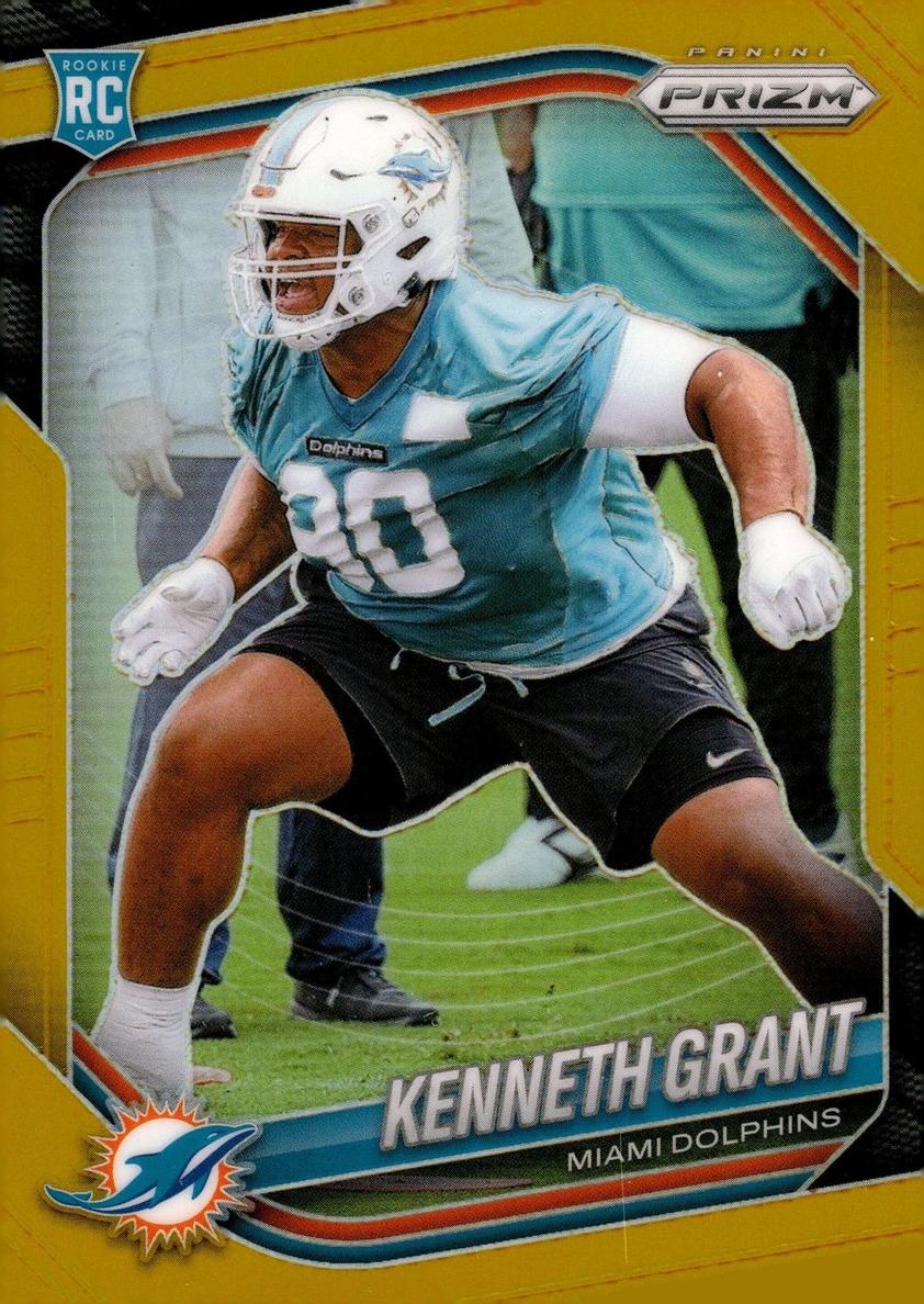 2025 Panini Prizm Football Gold Kenneth Grant #374