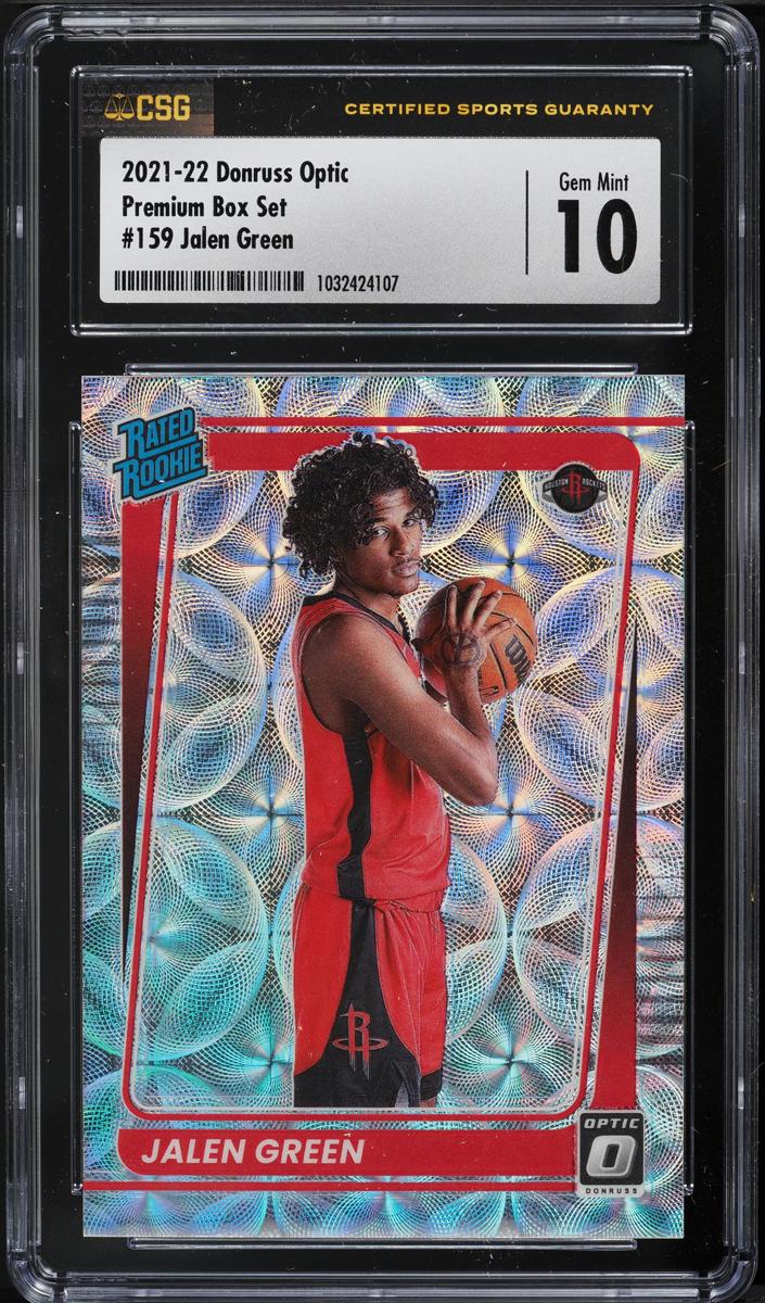2021 Donruss Optic Basketball Premium Box Set Jalen Green #159 PSA 10