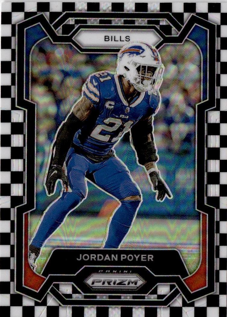 2023 Panini Prizm Football Black and White Checker Jordan Poyer #31