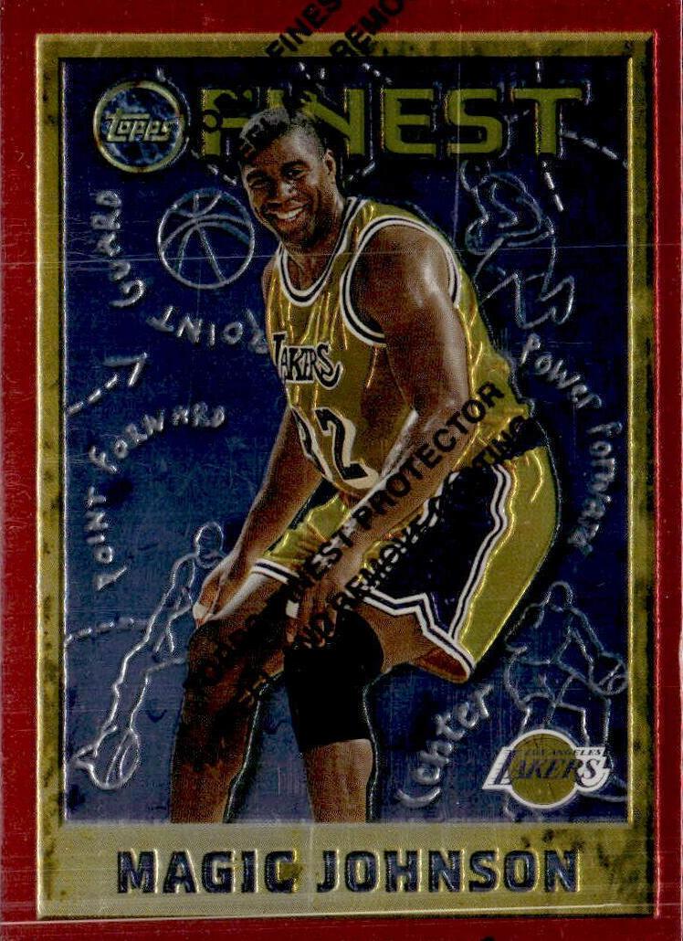 1995 Topps Finest Basketball Magic Johnson #252 PSA 9