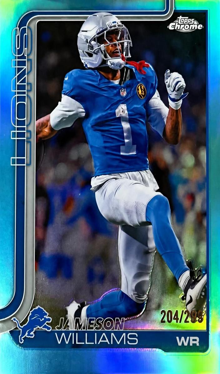 2025 Topps Chrome Football Teal Refractor Jameson Williams #97