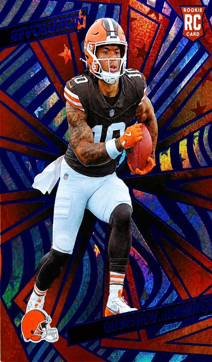 2025 Panini Revolution Football Blue Astro Quinshon Judkins #236