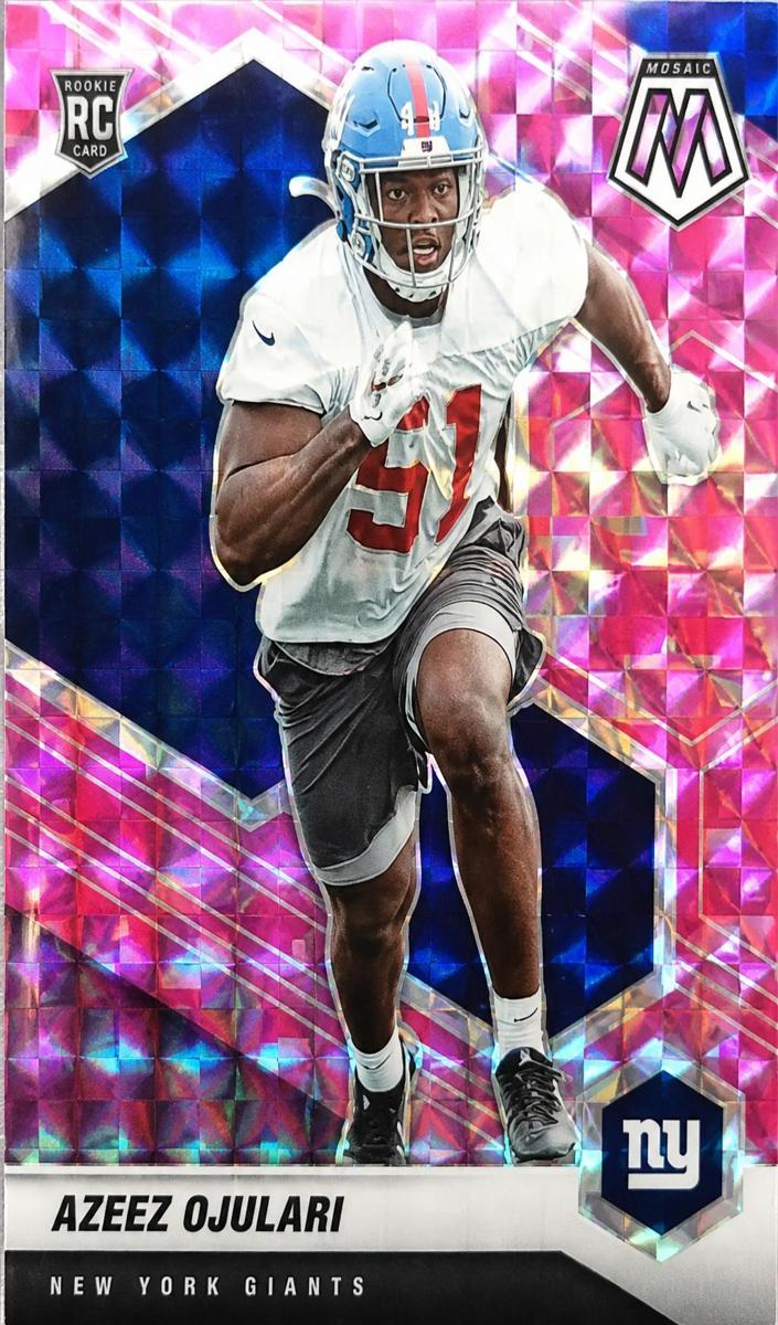 2021 Panini Mosaic Football Camo Pink Azeez Ojulari #356
