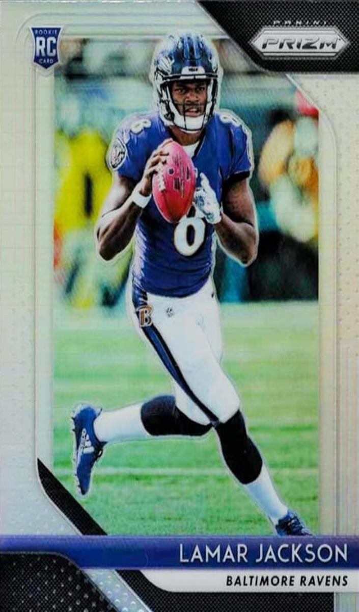 2018 Panini Prizm Football Silver Prizm Lamar Jackson #212