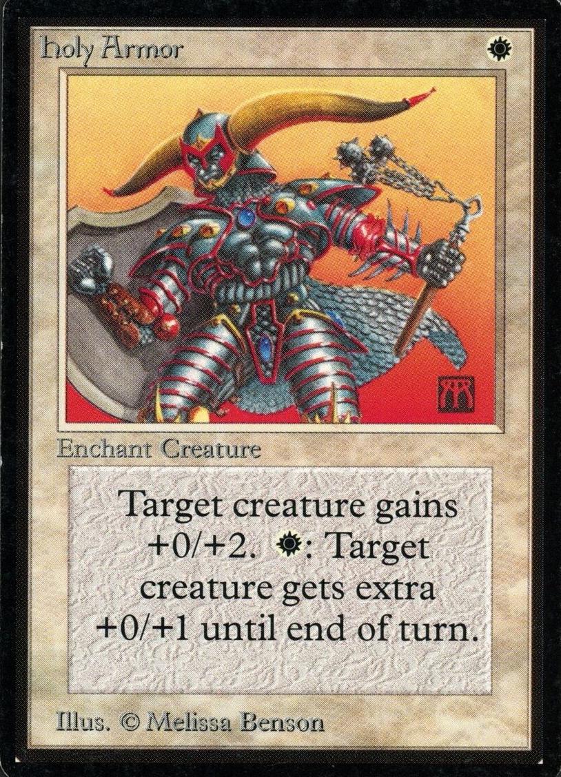 1993 Magic The Gathering Beta Holy Armor #NNO PSA 8