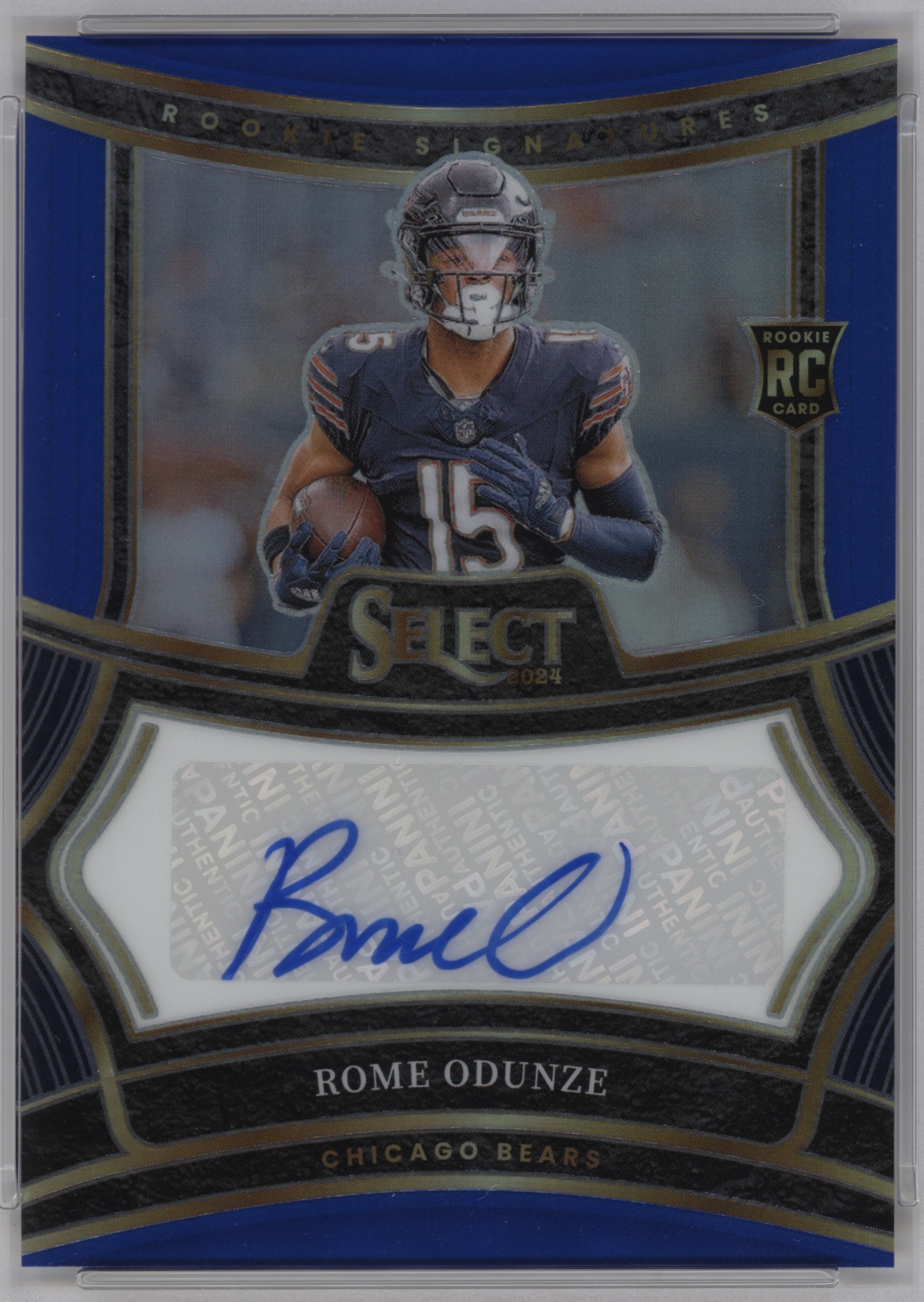2024 Panini Select Football Blue Rome Odunze #RSP-ROE PSA 9