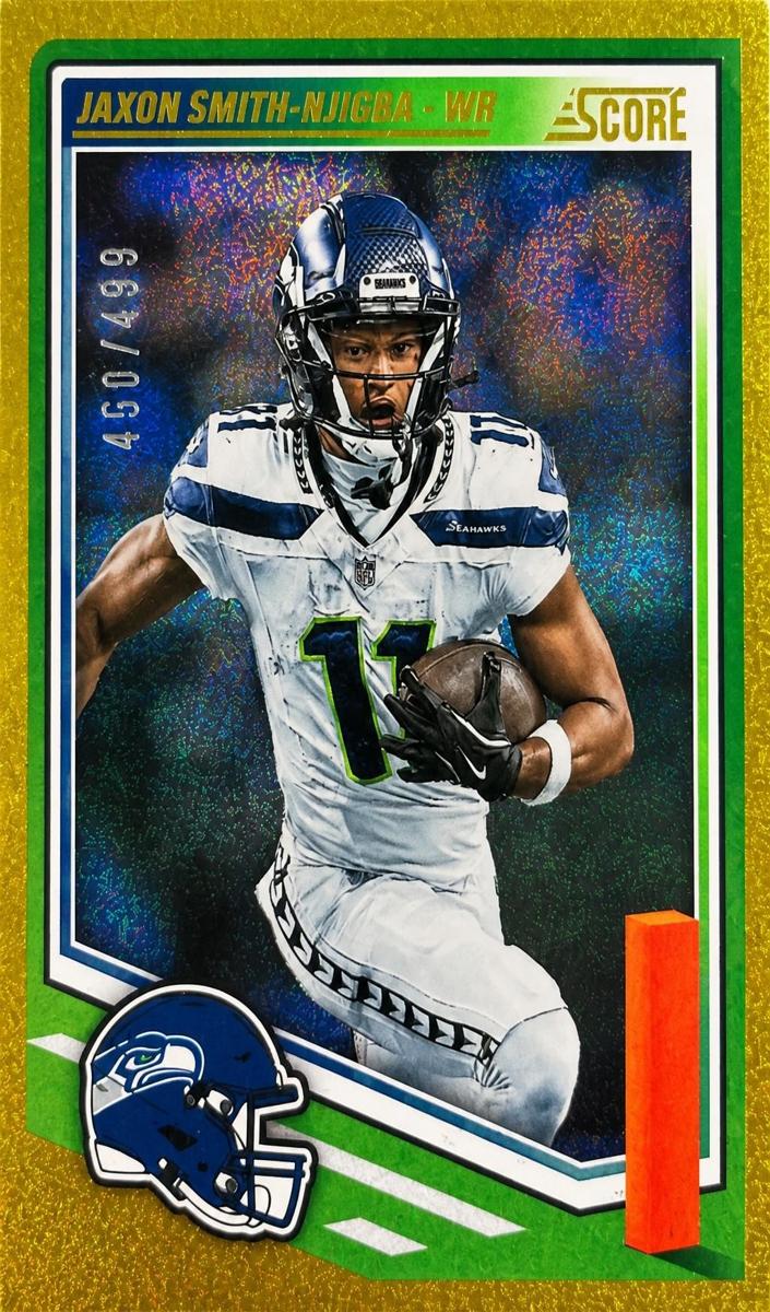 2025 Panini Score Football Dots Gold Jaxon Smith-Njigba #185