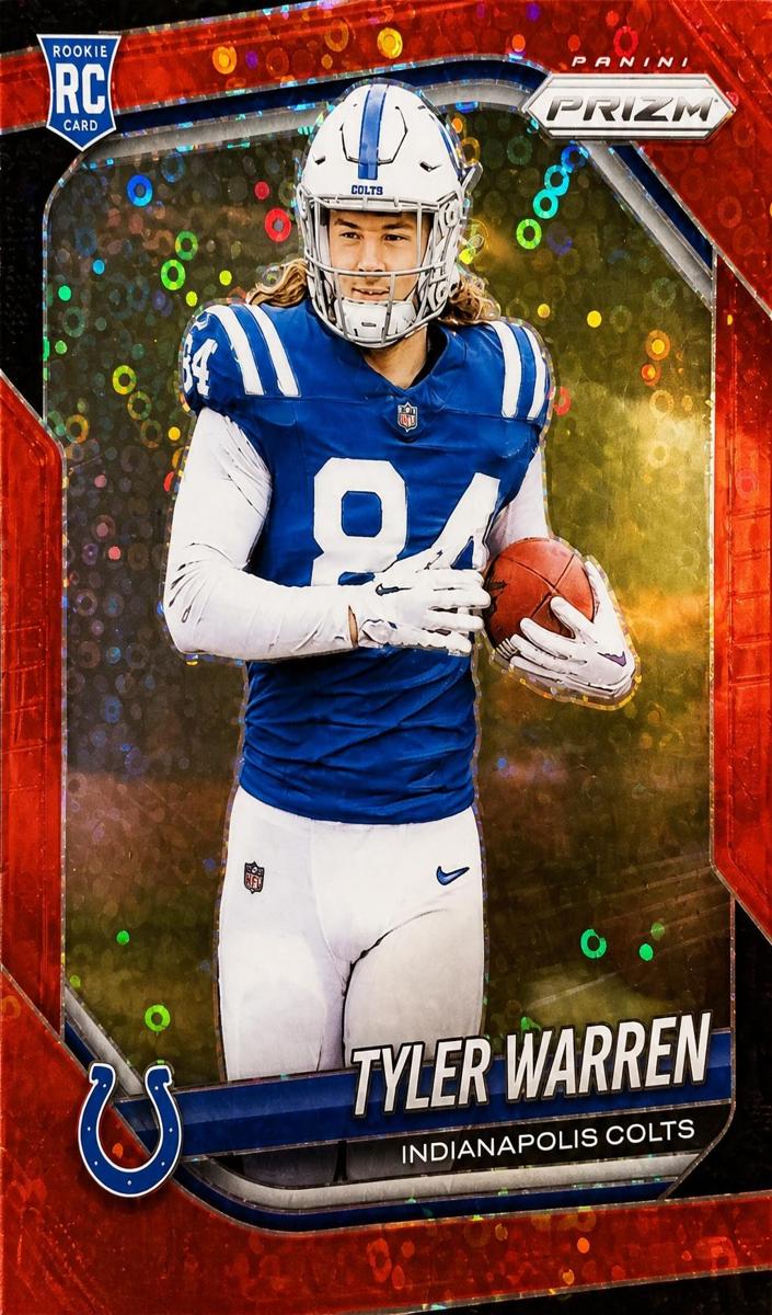 2025 Panini Prizm Football No Huddle Red Tyler Warren #339
