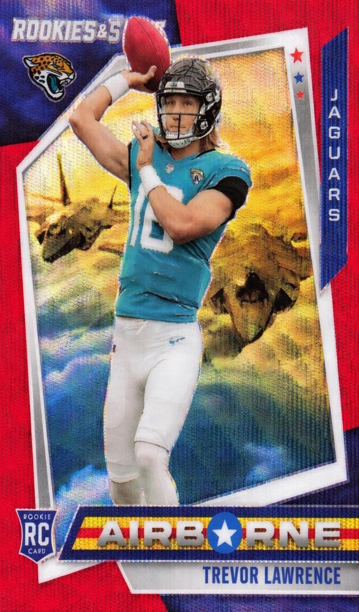 2021 Panini Rookies and Stars Football Red Prizm Trevor Lawrence #AB-16 PSA 9