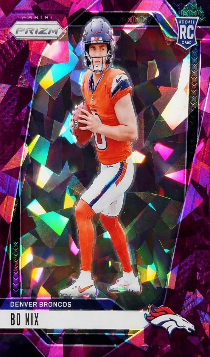2024 Panini Prizm Football Purple Ice Bo Nix #309